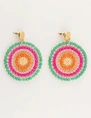 My Jewellery Earring beads green purple MJ11108