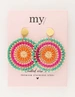 My Jewellery Earring beads green purple MJ11108