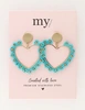 My Jewellery Earring beads heart blue MJ11106