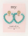 My Jewellery Earring beads heart blue MJ11106