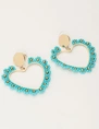 My Jewellery Earring beads heart blue MJ11106