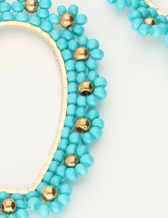 My Jewellery Earring beads heart blue MJ11106