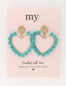 My Jewellery Earring beads heart blue MJ11106