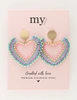 My Jewellery Earring beads heart pink turquoise MJ11105