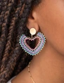 My Jewellery Earring beads heart pink turquoise MJ11105