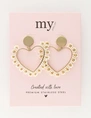My Jewellery Earring beads heart white MJ11107