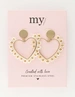 My Jewellery Earring beads heart white MJ11107