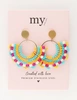 My Jewellery Earring beads orange turquoise MJ11103