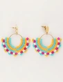 My Jewellery Earring beads orange turquoise MJ11103
