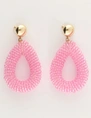 My Jewellery Earring beads pink oval MJ11203