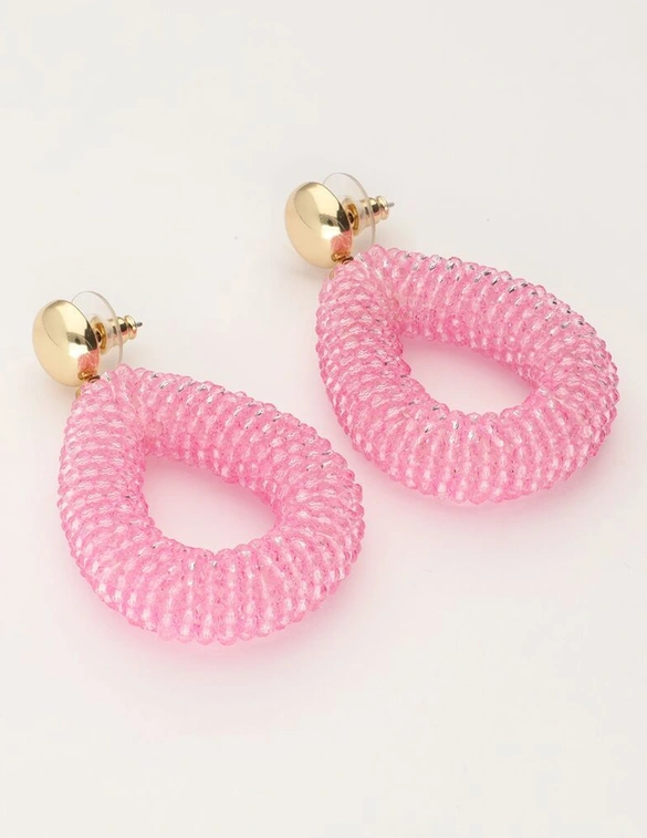 My Jewellery Earring beads pink oval MJ11203