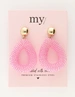 My Jewellery Earring beads pink oval MJ11203