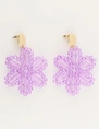 My Jewellery Earring beads purple flower MJ11110