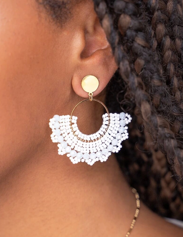 My Jewellery Earring beads white MJ11104