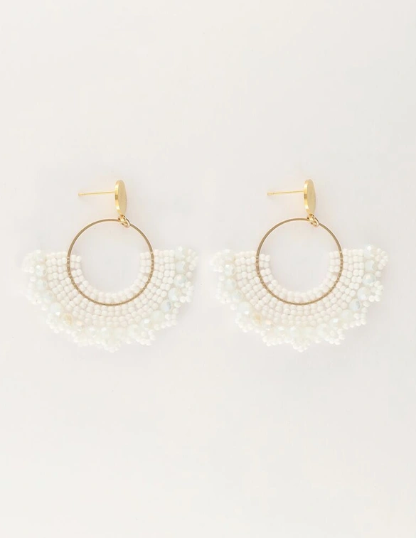 My Jewellery Earring beads white MJ11104