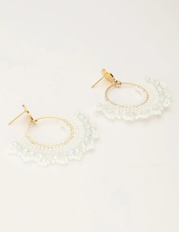 My Jewellery Earring beads white MJ11104
