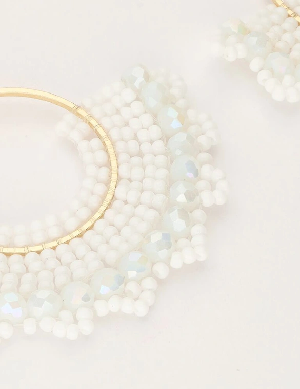 My Jewellery Earring beads white MJ11104