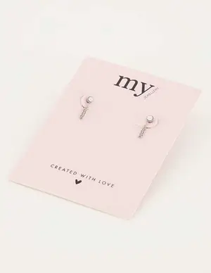 My Jewellery Earring Chain Strass MJ06891