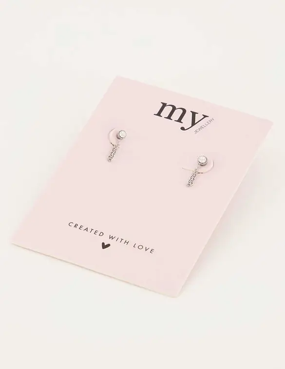 My Jewellery Earring Chain Strass MJ06891
