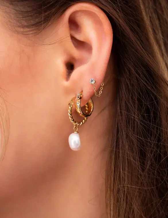 My Jewellery Earring Chain Strass MJ06891