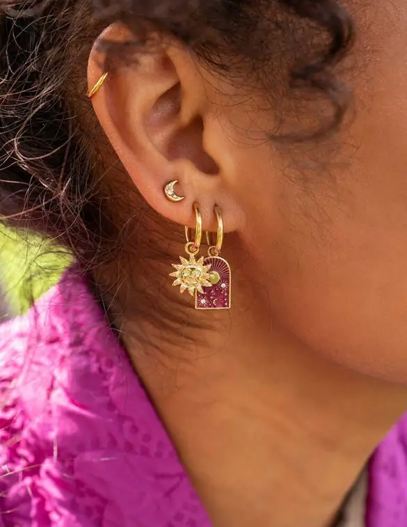 My Jewellery Earring charm mix purple MJ09437
