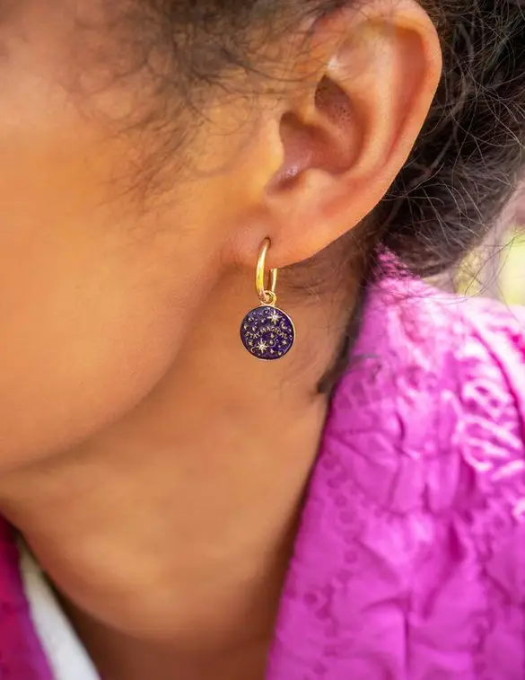 My Jewellery Earring charm mix purple MJ09437