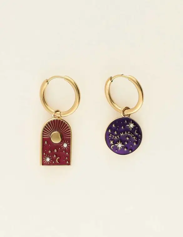 My Jewellery Earring charm mix purple MJ09437