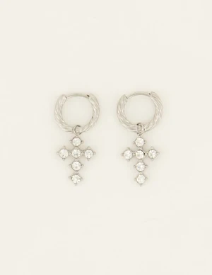 My Jewellery Earring cross stone MJ07624