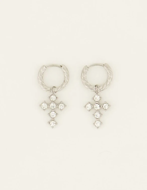 My Jewellery Earring cross stone MJ07624