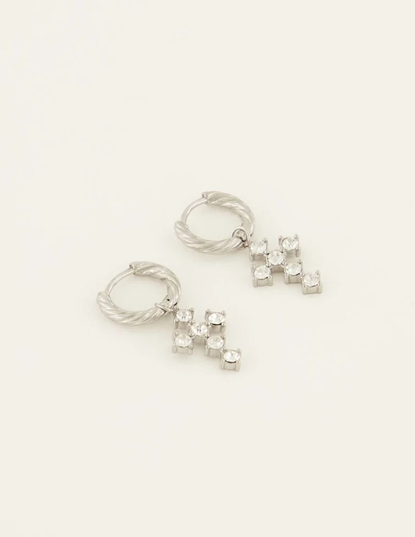 My Jewellery Earring cross stone MJ07624