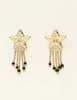 My Jewellery Earring drop stars black beads MJ09488