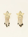 My Jewellery Earring drop stars black beads MJ09488