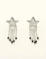 My Jewellery Earring drop stars black beads MJ09488