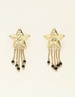 My Jewellery Earring drop stars black beads MJ09488