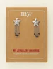 My Jewellery Earring drop stars black beads MJ09488