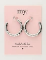 My Jewellery Earring hammered hoops MJ11398