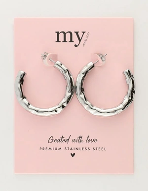 My Jewellery Earring hammered hoops MJ11398