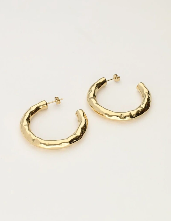 My Jewellery Earring hammered hoops MJ11398