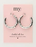 My Jewellery Earring hammered hoops MJ11398