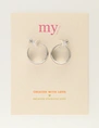 My Jewellery Earring hammered leo hoops MJ12051