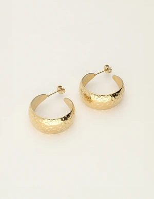 My Jewellery Earring hammered leo hoops MJ12051