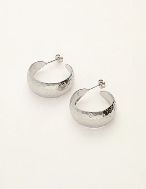 My Jewellery Earring hammered leo hoops MJ12051