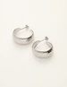 My Jewellery Earring hammered leo hoops MJ12051