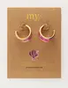 My Jewellery Earring handpainted heart purple MJ10254