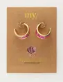 My Jewellery Earring handpainted heart purple MJ10254