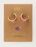 My Jewellery Earring handpainted heart purple MJ10254