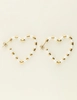 My Jewellery Earring heart white stripes MJ09858