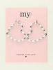 My Jewellery Earring heart white stripes MJ09858