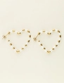 My Jewellery Earring heart white stripes MJ09858