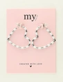 My Jewellery Earring heart white stripes MJ09858